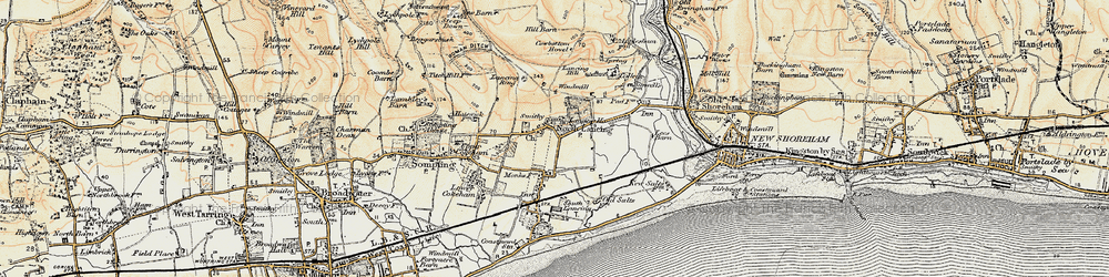 Old map of North Lancing in 1898
