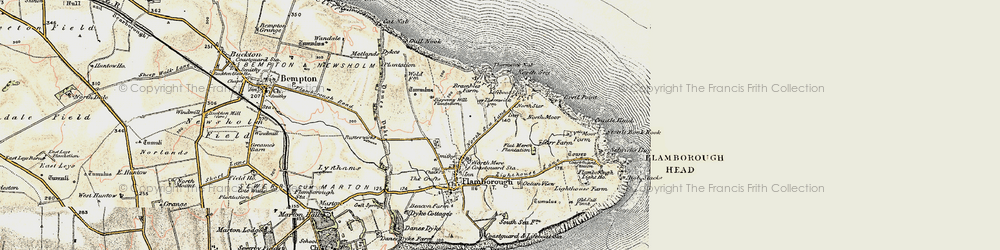 Old map of Flamborough Head in 1903-1904