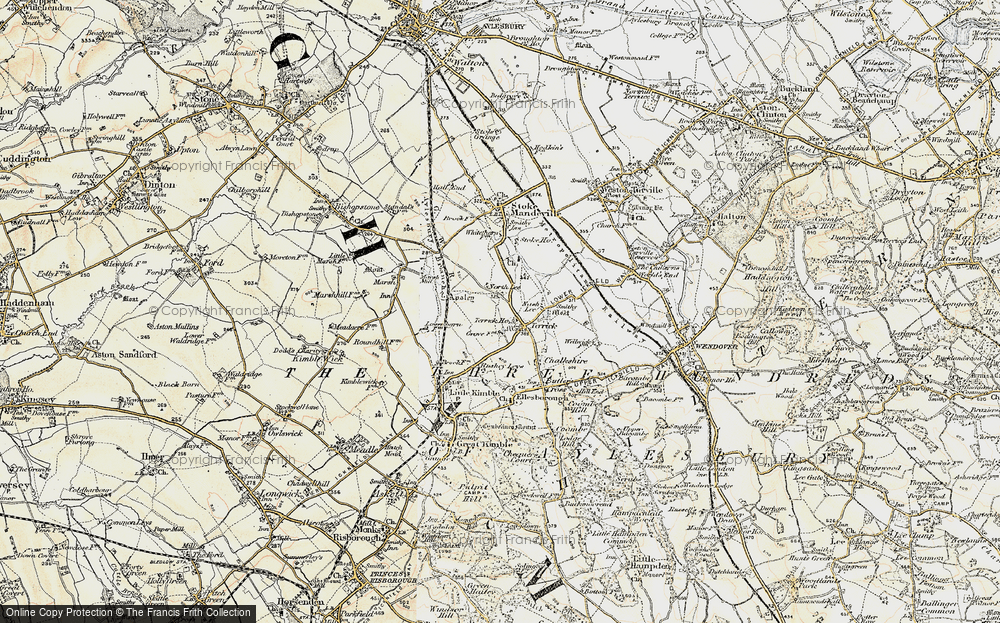 Old Map of Historic Map covering Bushey Leys in 1898