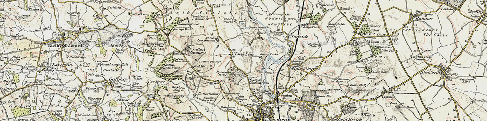 Old map of Sutton Grange in 1903-1904