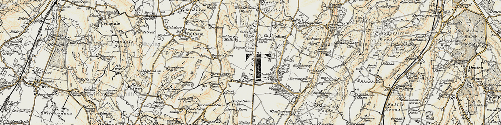 Old map of North Leigh in 1898-1899