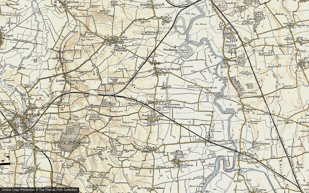 Old Map of North Leverton with Habblesthorpe, 1902-1903 in 1902-1903