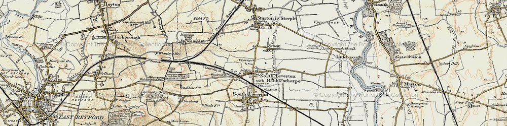 Old map of North Leverton with Habblesthorpe in 1902-1903