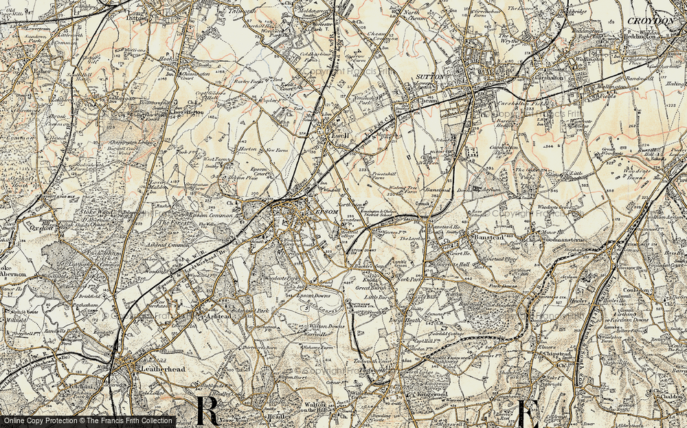 Old Map of Historic Map covering Drift Bridge in 1897-1909