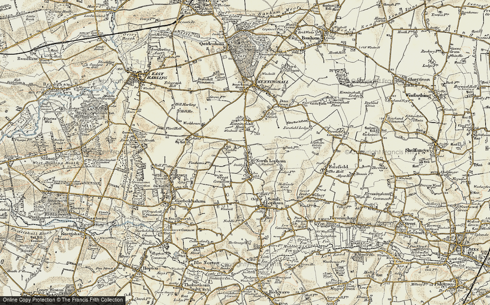 Old Map of Historic Map covering West Acres in 1901