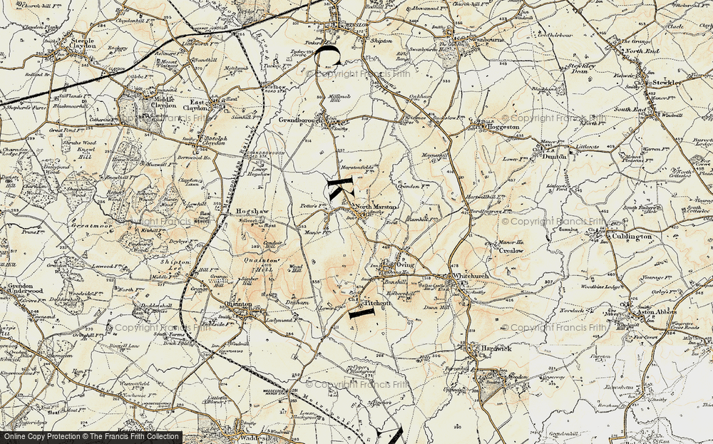 Old Map of North Marston, 1898 in 1898