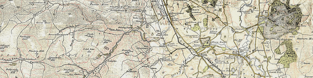 Old map of Happy Valley in 1901-1903