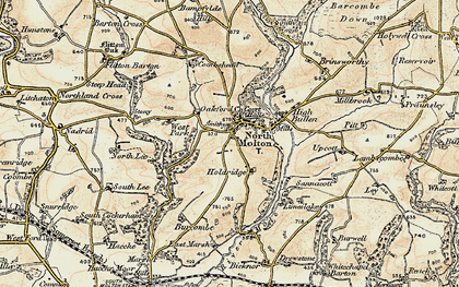 Old map of North Molton in 1900