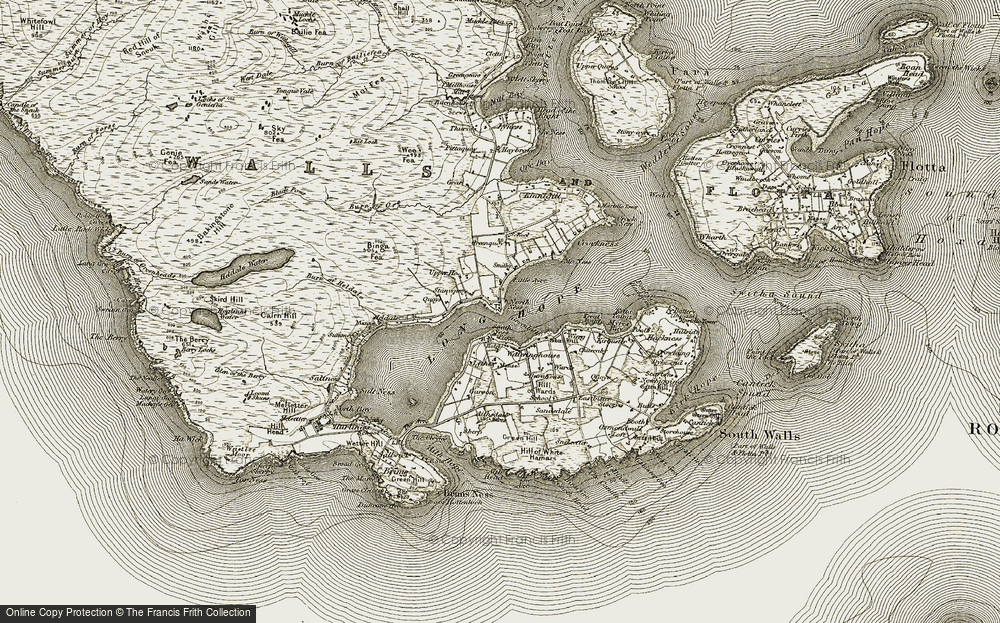 Old Map of North Ness, 1912 in 1912