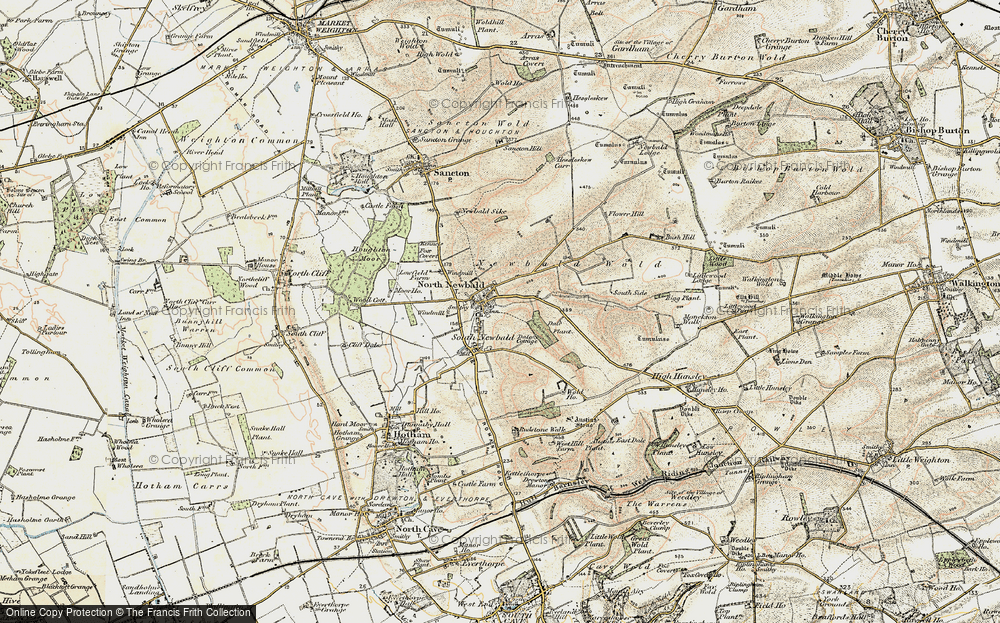 Old Map of North Newbald, 1903-1908 in 1903-1908