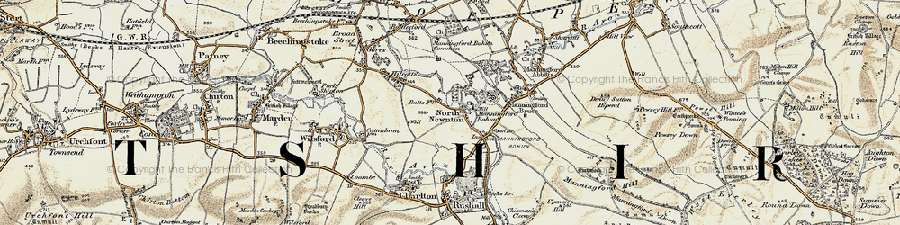 Old map of North Newnton in 1897-1899