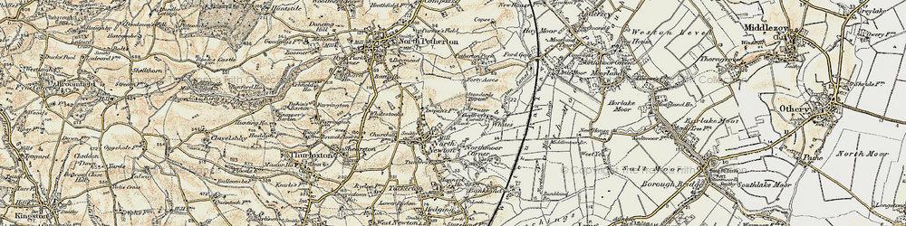 Old map of North Newton in 1898-1900