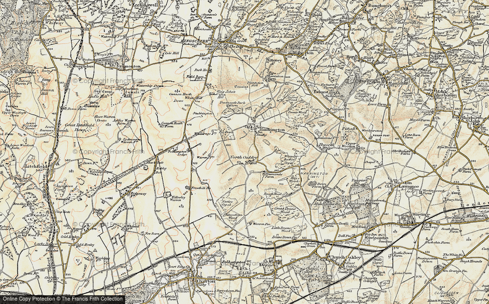 Old Map of North Oakley, 1897-1900 in 1897-1900