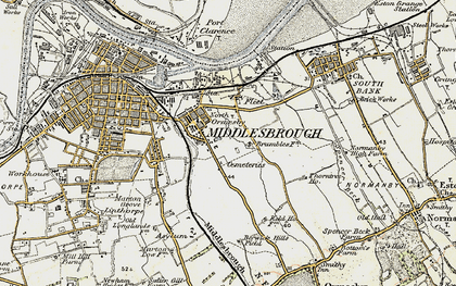 Old map of North Ormesby in 1903-1904