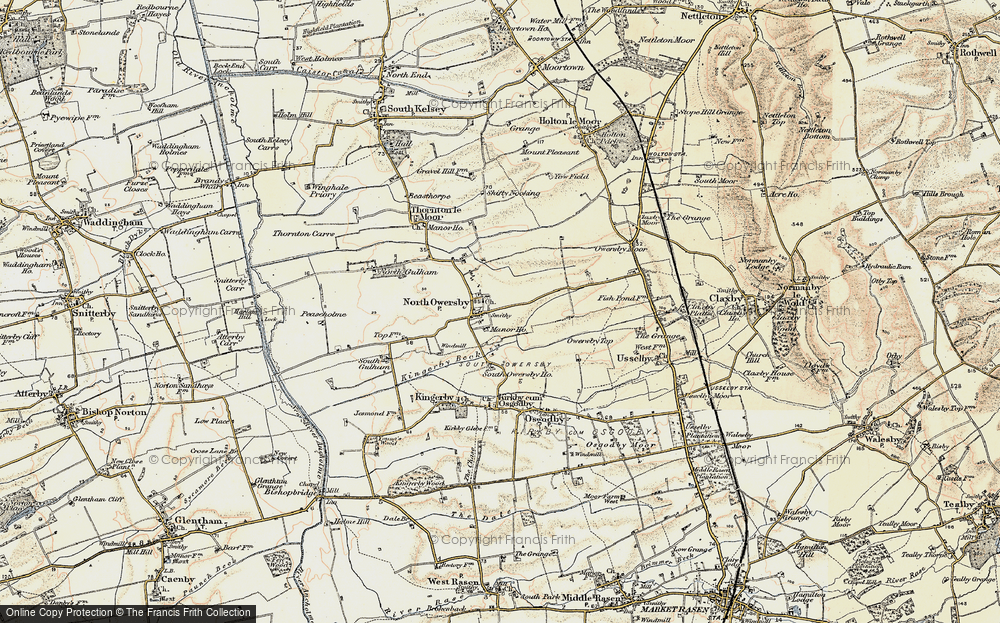 Old Map of North Owersby, 1903-1908 in 1903-1908