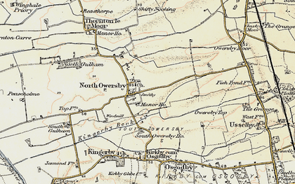 Old map of North Owersby in 1903-1908