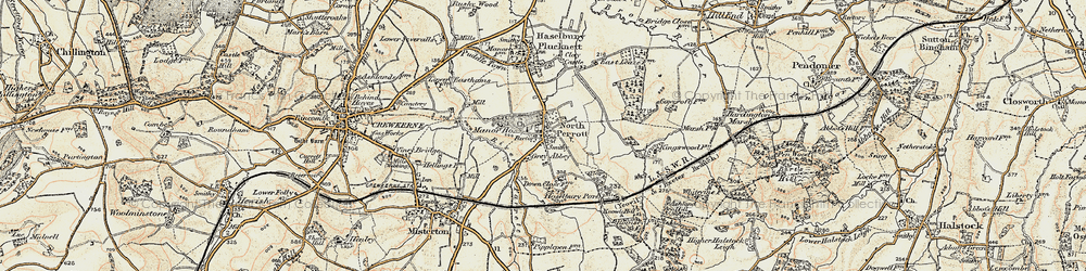Old map of North Perrott in 1898-1899