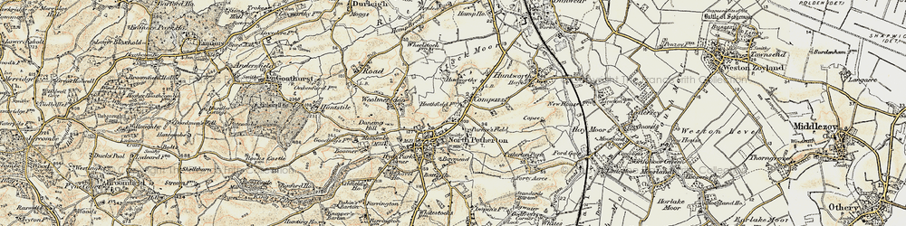 Old map of North Petherton in 1898-1900