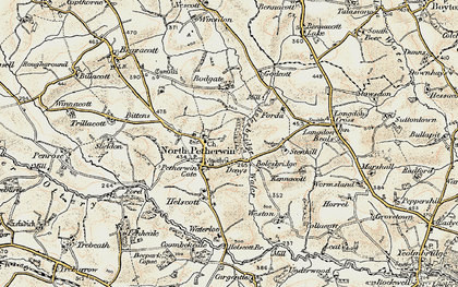 Old map of North Petherwin in 1900