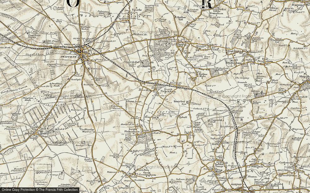Old Map of North Pickenham, 1901-1902 in 1901-1902
