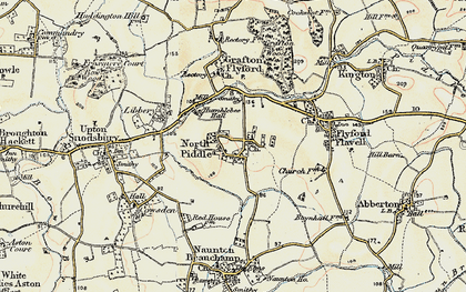 Old map of North Piddle in 1899-1902
