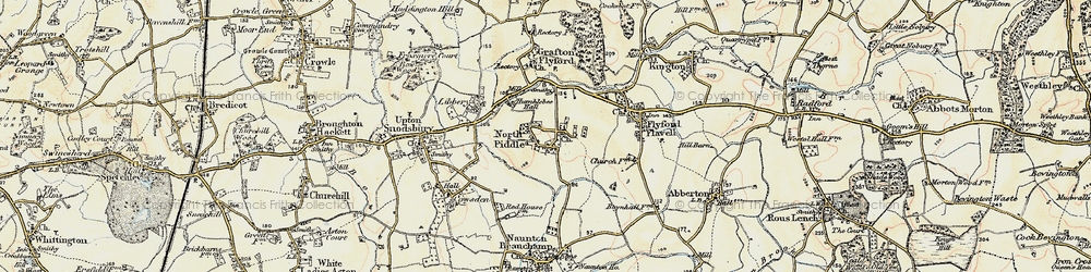 Old map of North Piddle in 1899-1902