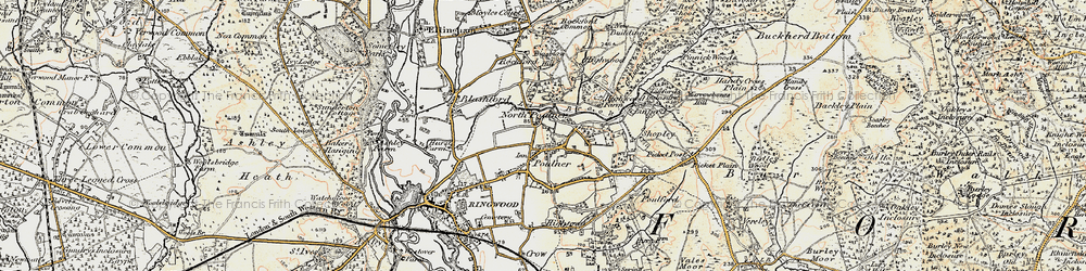 Old map of North Poulner in 1897-1909
