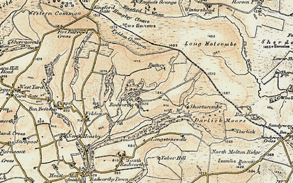 Old map of Burcombe in 1900