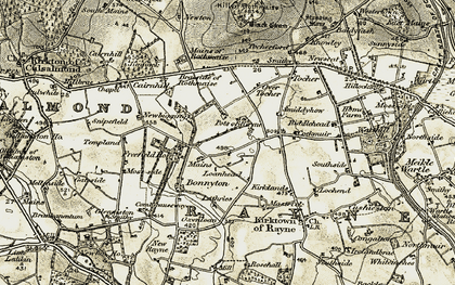 Old map of North Rayne in 1908-1910