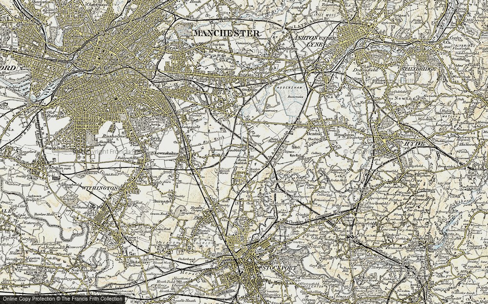 Old Map of North Reddish, 1903 in 1903