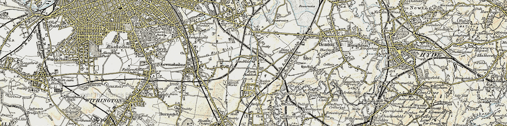 Old map of North Reddish in 1903