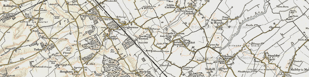 Old map of North Reston in 1902-1903