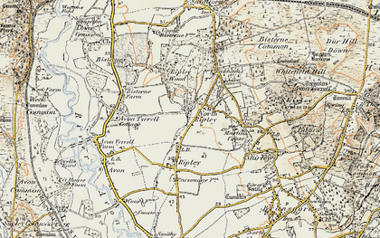 Old map of North Ripley in 1897-1909