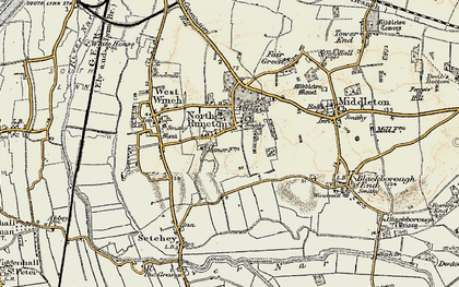 Old map of North Runcton in 1901-1902