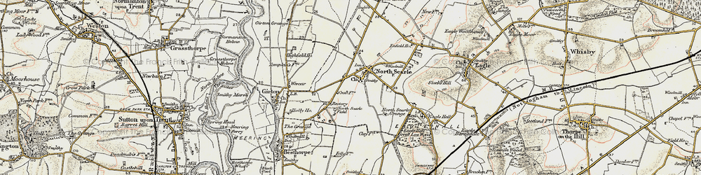 Old map of North Scarle in 1902-1903