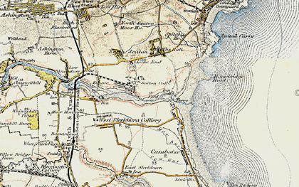 Old map of North Seaton Colliery in 1901-1903