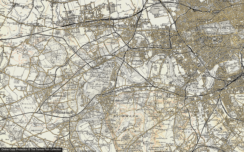 Old Map of North Sheen, 1897-1909 in 1897-1909