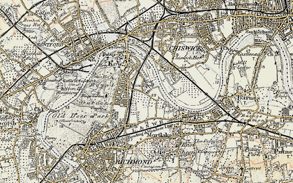 Old map of North Sheen in 1897-1909