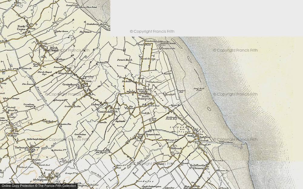 Old Map of North Somercotes, 1903-1908 in 1903-1908