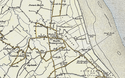 Old map of North Somercotes in 1903-1908