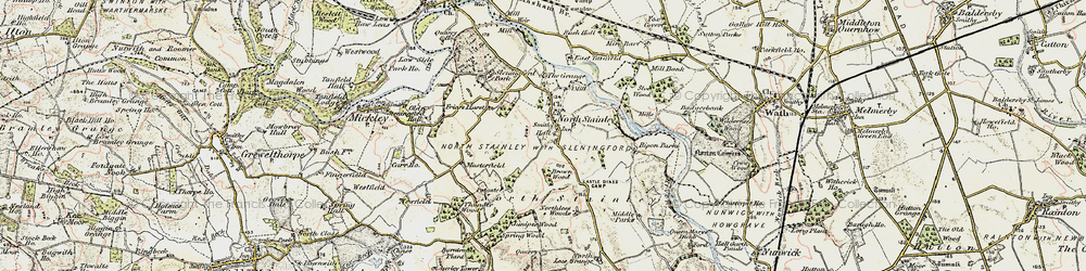 Old map of Bellflask in 1903-1904