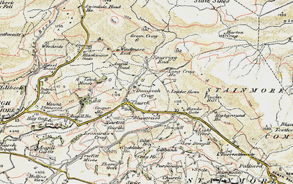 Old map of Leonards Cragg in 1903-1904