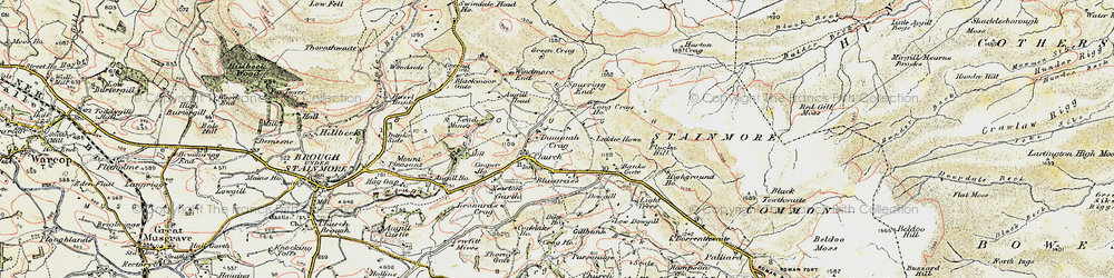 Old map of Windmore End in 1903-1904