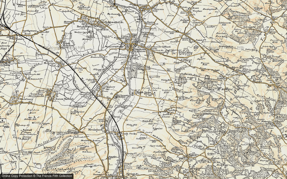 Old Map of Historic Map covering Littlestoke Manor in 1897-1898