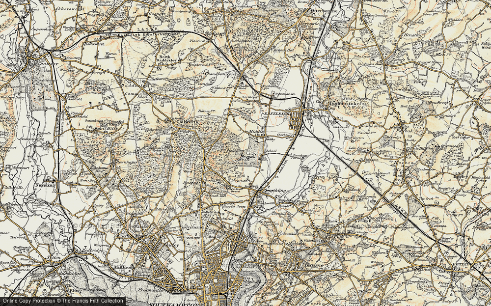 Old Map of North Stoneham, 1897-1909 in 1897-1909