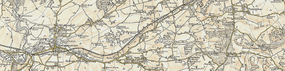 Old map of North Street in 1897-1900