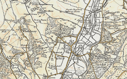 Old map of Breamore Ho in 1897-1909