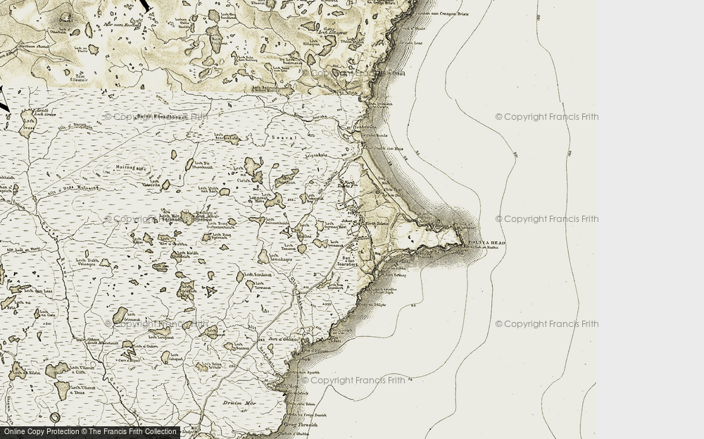 Old Map of North Tolsta, 1911 in 1911