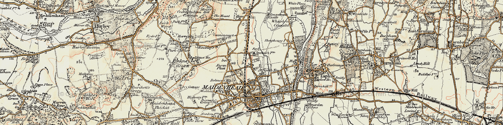 Old map of North Town in 1897-1909