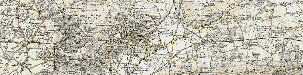 Old map of North Town in 1898-1909